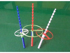 propeller-Spielzeug-Spirale launcher mechanische Spielzeuge propeller - Spielzeug Hubschrauber Spirale 3d print model - Mito3D