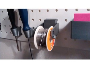 souder bobine pegboard de soutien porte-outils & boîtes 3d print model - Mito3D