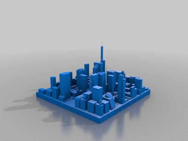 küçük chicago binalar ve yapılar skyline şehir 3D print model - Mito3D