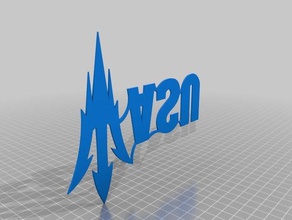 asu logo 2d art 3d print model - Mito3D
