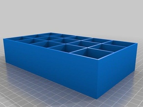 caja de pastillas 40x40x45 - 3x5 los contenedores personalizado 3d print model - Mito3D