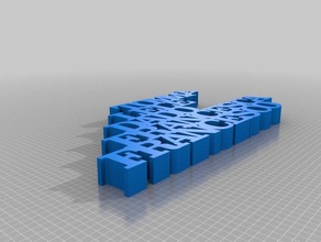 tommy lele francesco fancesca değişken word heykel dado heykeller özelleştirilmiş 3d print model - Mito3D