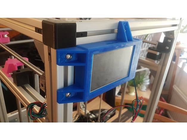 hypercube duet panel 43 inch holder 3d printer parts 3030 extrusion screen duetpanel duetwifi wifi evo 3D print model - Mito3D