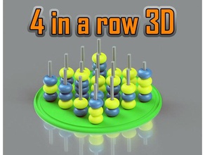 4 fila juegos 3dprintable Impresora 3d La impresión en impresionante de mesa juego clásico fresco la diversión los azar juguetes 3d print model - Mito3D