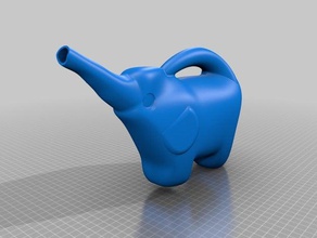 baby elephant watering can containers 3d print model - Mito3D