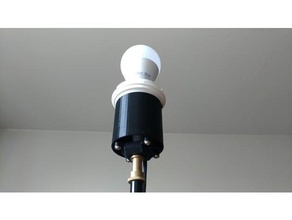 adapter ikea ps 2014 decor lamp manfrotto tripod 3d print model - Mito3D
