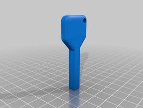 utility cabinet meter square keys household eletric key gas cupboard 3d print model - Mito3D