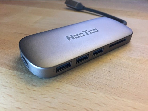 hootoo caso computador hdmi monte usb usb-c tipo c 3D print model - Mito3D