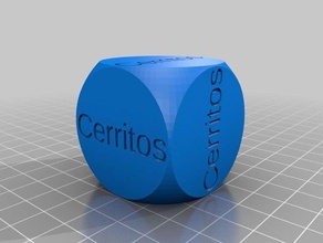 my customized french verbs dice learning 3d print model - Mito3D