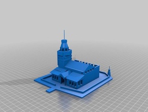 maiden's tower art history istanbul love maiden travel 3d print model - Mito3D