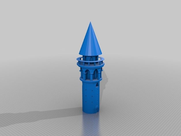 galata-Turm Modelle 3d-Drucker 3d-slash Kunst Gebäude galata Liebe Turm tra v Reisen 3D print model - Mito3D