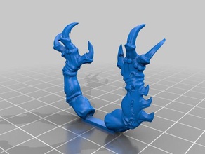 tyrant scale rending claws creatures 3d print model - Mito3D