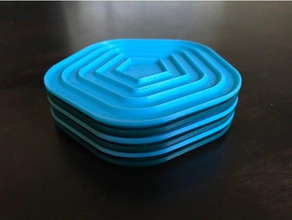 stacking no-stick coasters kitchen & dining 3d print model - Mito3D
