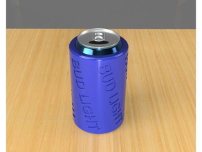 12 oz peut de boissons isolant bud light cuisine et salle à manger d'aluminium la bière coozie drprinting3d 3d print model - Mito3D