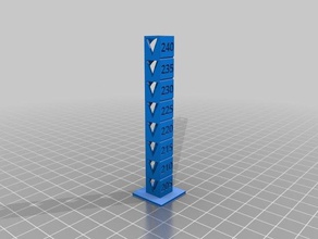 min'ha torre calibra o abs L'impression 3d tests personnalisé 3d print model - Mito3D