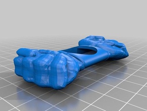 hulk fidget spinner juegos y juguetes fidget-juguete fidgetspinner mano el puño 3d print model - Mito3D