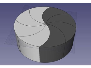 yin yang de la boîte les conteneurs artistique le conteneur l'iris il 3d print model - Mito3D