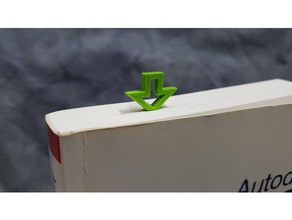 flecha del marcador de la oficina libro agregar a favoritos fácil rápido pequeño 3d print model - Mito3D