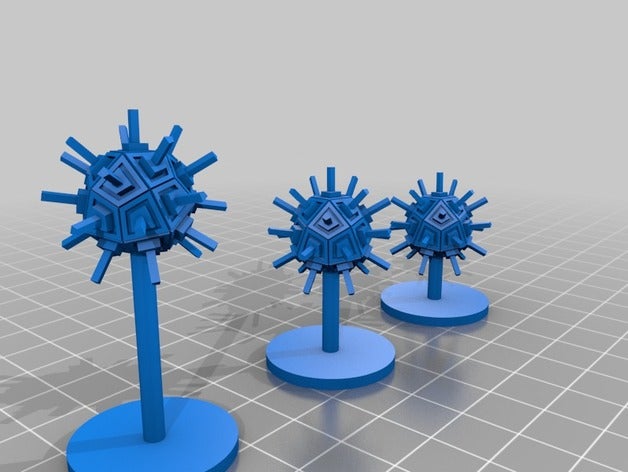 space mines combat games battlefleet gothic wargame 3D print model - Mito3D