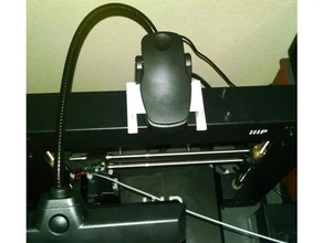 clip lamp bracket duplicator i3 3d printer accessories mounting wanhao 3d print model - Mito3D