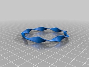 torcida da pulseira do m pulseiras personalizado 3d print model - Mito3D