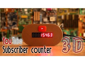 youtube subscriber counter wifi electronics arduino esp8266 subscribers 3d print model - Mito3D