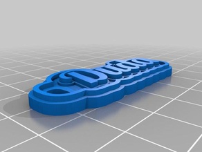 duda chaveiros personalizado 3d print model - Mito3D