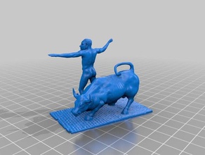 guy fawkes wall st bull sculptures anonymous collage mashup 3d print model - Mito3D