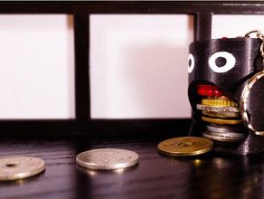 fame portafoglio i portachiavi le monete gettoniera detentore di moneta minimalista, 3d print model - Mito3D