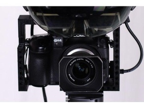 panasonic gh4 de la cámara jaula montaje rig 3d print model - Mito3D