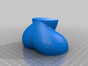 mon personnalisés conjoint de la cuisse vase les conteneurs personnalisé 3d print model - Mito3D