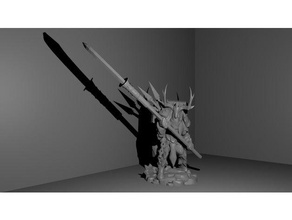 mercenario de guerrero La impresión en 3d d&d dungeons dragons tablero la mesa 3d print model - Mito3D