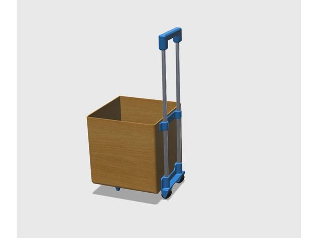 wheelie tote box kit tool holders & boxes cart case conversion hobby household storage tools trolley useful wheel wheels 3D print model - Mito3D