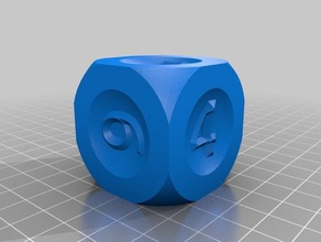 cubo palla dadi i foro 3d print model - Mito3D