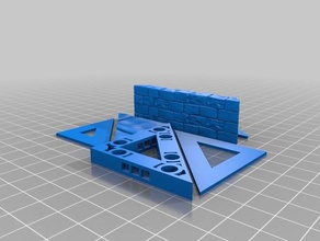 opendungeontiles diagonale interni breve roughstone 2x2 giocattolo & accessori di gioco 3d print model - Mito3D