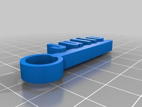 barra con nombre i portachiavi su misura 3d print model - Mito3D