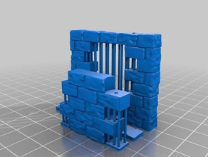 opendungeontiles interior door secret roughstone 2x2 toy & game accessories dnd tiles dungeon dungeons dragons odt openforge openlock rpg tabletop terrain 3d print model - Mito3D