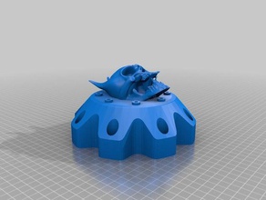 Schädel worx radnabendeckel automotive hub Radkappe 3d print model - Mito3D