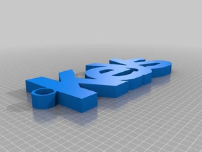 il testo personalizzabile portachiavi i 3d print model - Mito3D
