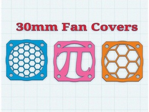 30mm fan covers 3d printer parts cover honeycomb raspberry pi 3d print model - Mito3D