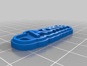 Schlüsselanhänger acme schriftart kundengebundene 3d print model - Mito3D
