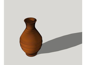 Krug vase Dekor Blumen-vase Blumen-Vasen jug spiral spiral-Vasen Vasen 3d print model - Mito3D