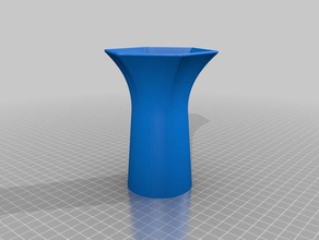 hexagon vase Dekor Zylinder keisp3d 3d print model - Mito3D