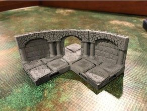 arches pillar openlock-openforge remix toy & game accessories dnd dungeon dungeons dragons tiles dwarven forge openforge openlock pathfinder rpg terrain 3d print model - Mito3D