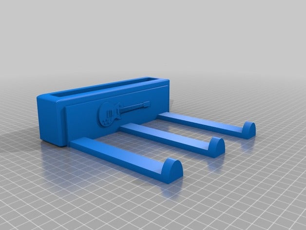 wall guitar - studio cable hanger organization management 3D print model - Mito3D