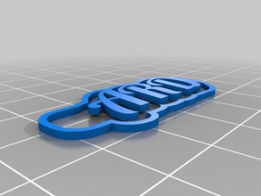 ard-Spitze Schlüsselanhänger kundengebundene 3d print model - Mito3D