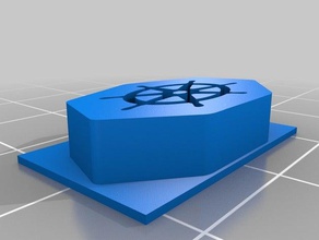 kubernetes logo extruded 3d printing 3d print model - Mito3D