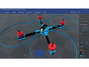 horus drone slipstream dreadnought 10 ressembler passe-temps pouces cadre quadricoptère 3d print model - Mito3D