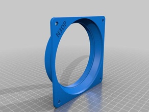 120mm fan adapter 103mm od tube computer duct pipe 3d print model - Mito3D