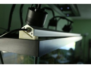 led bar light tilted holder fish tank diy tilt mount 3d print model - Mito3D